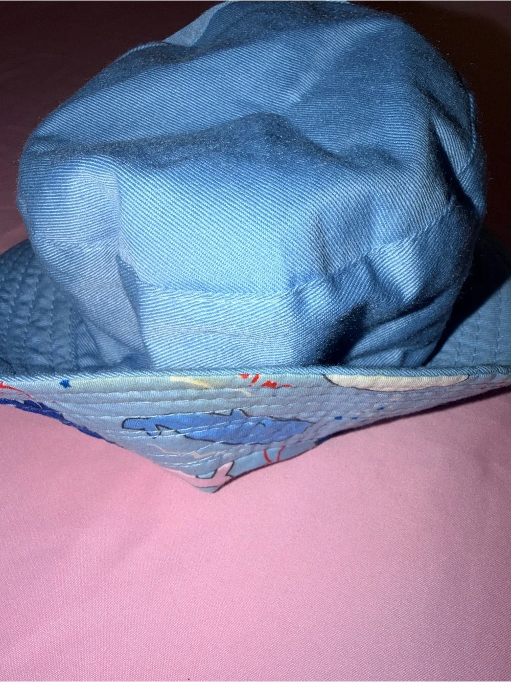 Kids Blue Cotton Bucket Hat